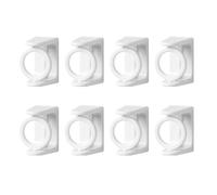 Wekuw 8 Pezzi Ganci per Tende Senza Bucare, Staffa autoadesiva per Asta Tende Bianco, Ganci Adesivi per Tende, Staffa Autoadesiva per Asta Tende per Bagno, Cucina, Camera da Letto (Bianco)