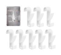 Wekuw 8 Pezzi Ganci per Termoarredo Bagno, Ganci Termoarredo Bagno, Appendi Accappatoio Bagno, Appendino per Termoarredo, Ganci Bagno per Tutti I Radiatori Standard (Bianco)