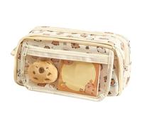 Wekuw Astuccio Capibara Astuccio Scuola Astucci Portamatite Grande Grazioso con Scomparti Kawaii Astuccios Capibara Aesthetic Custodia Per Materiale Scolastico Custodia Multiuso (Bianco)