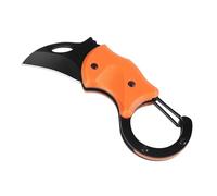 Wekuw Coltello Pieghevole, Coltello EDC, Coltello in Acciaio Inos, Coltello per Tappeti, Coltello da Campeggio All'aperto, Coltello Pieghevole con Moschettone, per Campeggio Outdoor Cucina (Arancia)