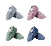 Wekuw Copriscarpe, 4 Paia Copriscarpe Lavabili Copriscarpe Riutilizzabile Copriscarpe Antipolvere Copertura Scarpe di Antiscivolo, per La Casa Moquette Pavimento Lavabile in lavatrice (4 Colori)