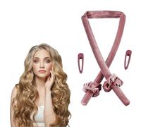 Wekuw Heatless Curlers, Bigodini Capelli, Bigodino Fascia Capelli, Set per Arricciacapelli Pigro, Bigodino Lungo per Boccoli, Con Fermaglio per Capelli e Nastro,per Capelli Lunghi Medi (Rosa)