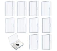 Wekuw Scatola di carte da gioco, 10 pezzi di scatola di immagazzinaggio in plastica trasparente, piccole scatole di carte con coperchio, adatta per piccoli oggetti e altri mestieri