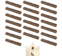 Wekuw Stoppino Permanente, 20 Pezzi Stoppino per Candele in Legno di Cera Permanente Cera Fuoco Legno Stoppino Replace Stoppini per Candele per Candele Fai Da Te(10 x 10 x 90 mm)
