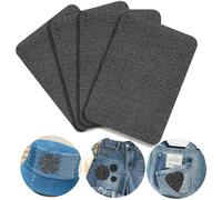 Wekuw Toppa Adesiva per Tessuti Autoadesive, Toppa Termoadesiva Jeans, Patches di Riparazione del Tessuto di Lino,per Abbigliamento di Lino,Sedili Auto, Accessorio per Giacche, Borse (nero)