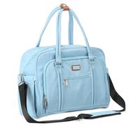 WelaVila Borsa per pannolini Messenger, elegante borsa per il cambio con fasciatoio e tasche isolate, per mamma e papà, borsa da viaggio unisex per pannolini - Baby Blue