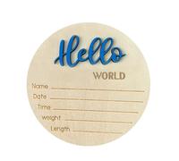 - Welcome Announcement Sign For Birth Baby - Baby Announcement Sign | Birth B.aby Welcome Round Si.gn For Living Room, Bedroom, Hospital, Nursery