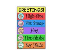 Welcome Back and Classroom Rules Poster for Kids, Positive Learning Environment Decor(Framed,16x24inch(40x60cm))