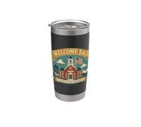 Welcome Back Class Is In Session Schoolhouse Bicchiere termico in acciaio inox doppia parete