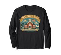 Welcome Back Class Is in Session Schoolhouse Maglia a Manica