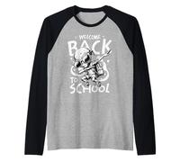 Welcome Back To School Alien Dab Illustration Cool Student Maglia con Maniche Raglan