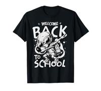 Welcome Back To School Alien Dab Illustration Cool Student Maglietta