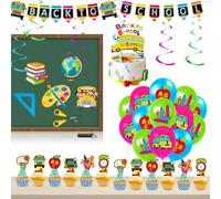 Welcome Back To School Decorations - 46 Pieces Banner Balloons Backdrop