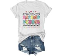 Welcome Back to School Shirt Welcome Back I'm Glad You're Here Maglietta Back to School Shirt per insegnanti, bianco, L