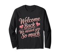 Welcome Back We Missed You Uomini Donna Decorazioni Rosa Maglia a Manica