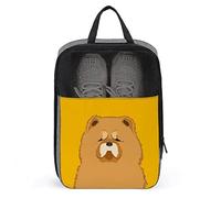 Welcome Chow Chow Dog Shoe Bag with Zipper & Handle, Waterproof Breathable Portable
