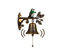 Welcome Doorbell, Christmas Entry Chime, Hanging Wind Bell Decoration, 18cm, Vintage Metal Sound Charm, 1 Piece, Bronze Finish, Shop Farmhouse Entry Use Complements Various Settings