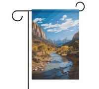 Welcome Garden Flag Zion National Park Bandiere Yard Portico Casa Bandiera Stagionale Double Face Bandiera per la casa Outdoor Cortile Patio Prato Decorazioni da giardino 30,5 x 45,7 cm