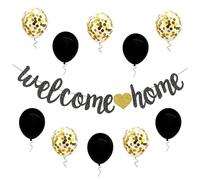 Welcome Home, Benvenuto indietro, ghirlanda decorativa per la casa, set regalo per la casa, per feste di famiglia, feste, inaugurazione della casa, banner di benvenuto