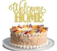 Welcome Home Cake Topper dolce per la casa, decorazione per torte, decorazione per la casa, per l'inaugurazione della casa, a tema, per feste, torte, oro