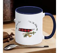 Welcome Home for The Holidays Tennessee Tazza da caffè Buffalo Plaid Christmas Bell Holly Tazza da caffè divertente novità tazza da tè tazze in ceramica con grande manico a C per caffè, tè, cereali acqua per ufficio cucina