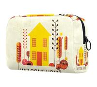 Welcome Home - Trousse da donna, per articoli da toeletta da viaggio, grande, pratica borsa organizer con cerniera, Multi, 18.5x7.5x13cm/7.3x3x5.1in, Beauty case