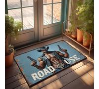 Welcome Mat Fall Road Usa: The Ultimate Western Adventure, zerbino di benvenuto per interni, tappetini autunnali per porta d'ingresso (40 x 60 cm)