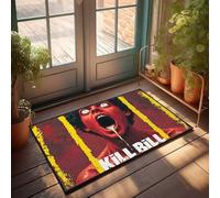 Welcome Mats Outdoor Fall Bloodthirsty Chaos: The Fiery Saga of Kill Bill Unleashed! Zerbino con scarpe qui tappetino per interni ingresso (65 x 90 cm)