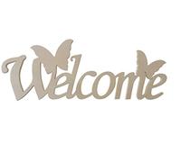 Welcome scritta in legno (legno da decorare)