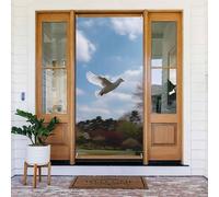 Welcome Spring Door Cover Large Hanging Banner A White Dove Flies By Welcome Portico Sign Francese Privacy Porta Finestra Tende Fotografia Sfondo Stagionale Decorazione esterna