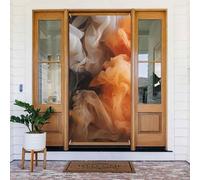 Welcome Spring Door Cover Large Hanging Banner Close-up of Smoke Welcome Portico Sign Francese Privacy Porta Finestra Tende Fotografia Sfondo Stagionale Decorazione esterna
