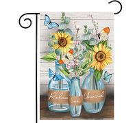 Welcome Spring Flower Mason Jar Bandiera Da Giardino Colore Vivido Flag Durevole Bandiera Per Feste Casa Festival 30X45Cm