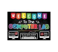 Welcome to Computer Lab Poster Computer Science Lab Wall Sign(Unframed,12x18inch(30x45cm))
