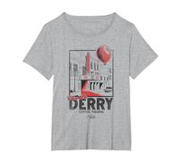 Welcome To Derry Capitol Theatre Maglietta, Donna Plus-Size, Grigio Melange, 4X