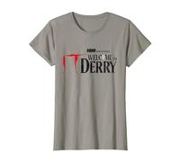 Welcome To Derry Logo Maglietta, Donna, Ardesia, XXL