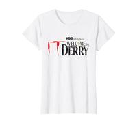 Welcome To Derry Logo Maglietta, Donna, Bianco, XS