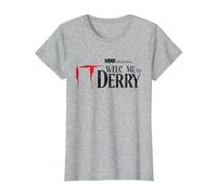 Welcome To Derry Logo Maglietta, Donna, Grigio Melange, 3XL