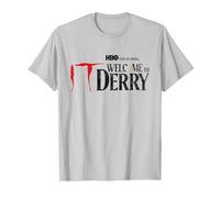Welcome To Derry Logo Maglietta, Uomo, Argento, 3XL