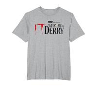 Welcome To Derry Logo Maglietta, Uomo Taglie Grandi, Grigio Melange, 6X Tall