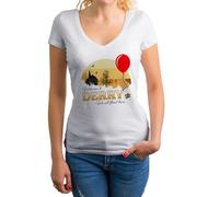 Welcome to Derry Novel Written by Stephen King Inspired Camicia Donna con Scollo a V Bianco Size M