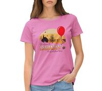 Welcome to Derry Novel Written by Stephen King Inspired Maglietta da Donna Rosa Size M