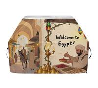 Welcome to Egypt Scenery Culture BBQ Copertura per griglia a gas da 165 cm impermeabile resistente allo sbiadimento e ai raggi UV con coulisse regolabile per polvere e vento
