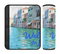 Welcome to Italy Scenery Culture 2 Pack seggiolino auto Neck Strap Covers Protegge il collo e le spalle per la borsa Protector para cinturón de carro