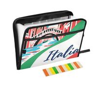 Welcome to Italy Scenery Culture Cartelline portadocumenti espandibili 13 tasche formato A4 formato lettera con chiusura a cerniera per organizer con tasche