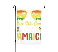 Welcome To Jamaica Stampa 30,5 x 45,7 cm Bandiera Floreale Giardino Tutte Le Stagioni Outdoor Yard Decor Spessa Per Prati Bandiera