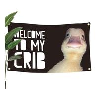 Welcome To My Crib Tapestry - Wall Flag, 1 grande tessuto poster per camera da , stampa in camera da con grafica vibrante, interno adornment, tessuto banner per camera da , soggiorno