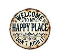 Welcome To My Happy Place Decorazioni Per Giardino In Metallo