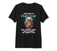 Welcome to Night Shift - Nurse Owls Lover Maglietta Premium