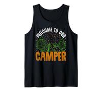 Welcome To Our Camper Camping Hiking Adventure Nature Lover Canotta