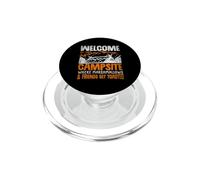 Welcome To Our Campsite Camping Camper Hiking Nature Lover PopSockets PopGrip per MagSafe